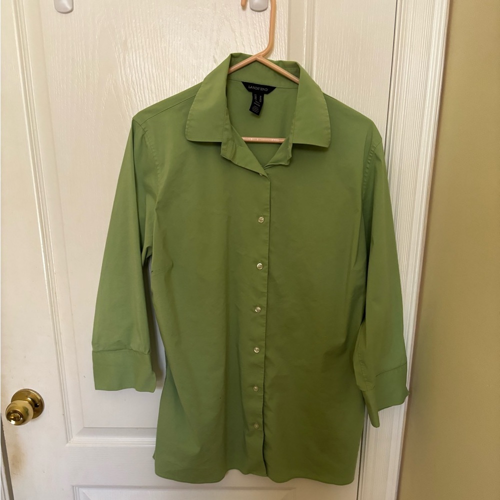 Lands' End Sage Green Shirt, Like New